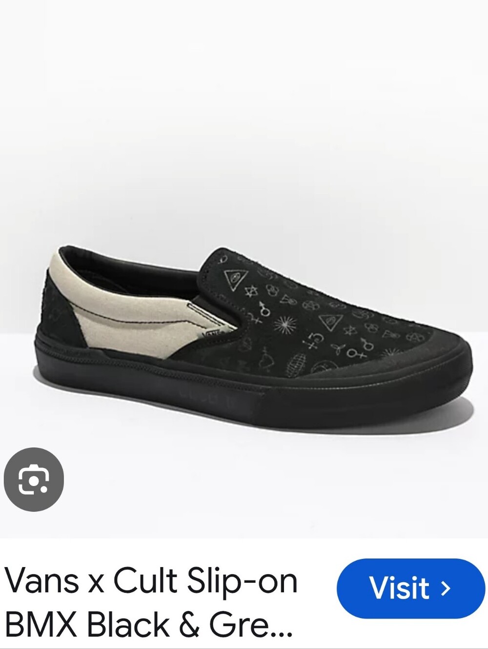 Vans x Cult Slip-on BMX Black & Grey Shoes